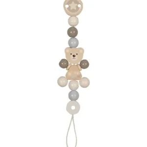 Heimess Premiers Jeux D'éveil Et Accessoires Bébé>Accroche Sucette en Bois pour Bébé - Petit Ours