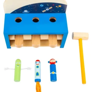 Small Foot Jouets À Enfiler Et À Marteler>Banc à marter Bois pour Bébé Décollage pour l'espace