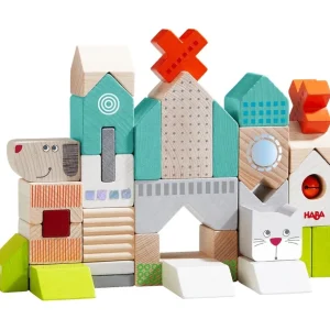 Haba Blocs, Briques Et Planchettes De Construction>Blocs de Construction en Bois pour Enfant Miaou et Ouaf