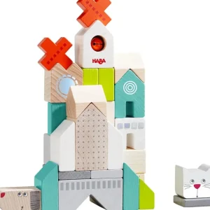 Haba Blocs, Briques Et Planchettes De Construction>Blocs de Construction en Bois pour Enfant Miaou et Ouaf