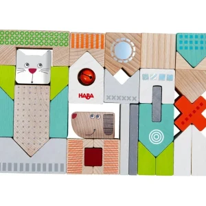 Haba Blocs, Briques Et Planchettes De Construction>Blocs de Construction en Bois pour Enfant Miaou et Ouaf