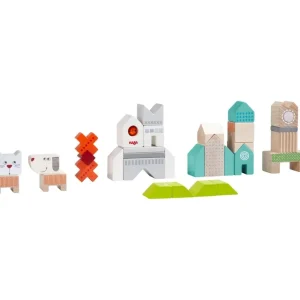 Haba Blocs, Briques Et Planchettes De Construction>Blocs de Construction en Bois pour Enfant Miaou et Ouaf