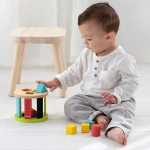 Goula Jouets À Empiler Et À Encastrer>Boîte à Formes en Bois Bébé - Tambour