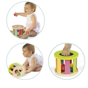 Goula Jouets À Empiler Et À Encastrer>Boîte à Formes en Bois Bébé - Tambour