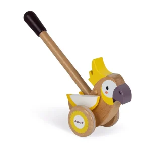 Janod Jouets À Tirer Et À Pousser>Cacatoès à Pousser en Bois pour Bébé