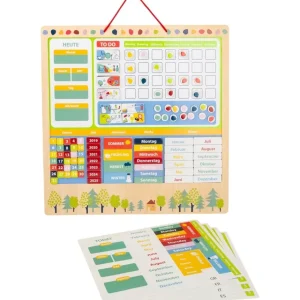 Small Foot Heure Et Temps>Calendrier éducatif magnétique en bois