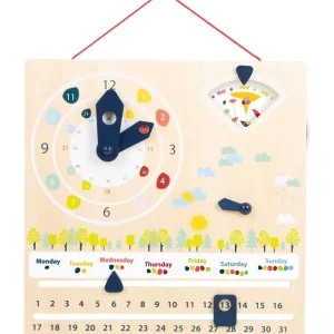 Small Foot Heure Et Temps>Calendrier horloge éducatifs en bois pour enfant