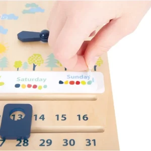 Small Foot Heure Et Temps>Calendrier horloge éducatifs en bois pour enfant