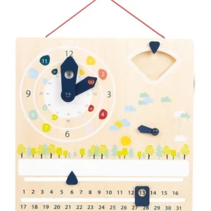 Small Foot Heure Et Temps>Calendrier horloge éducatifs en bois pour enfant