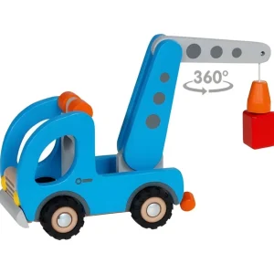 Goki Véhicules Et Garages>Camion Plateau-Grue en Bois pour Enfant