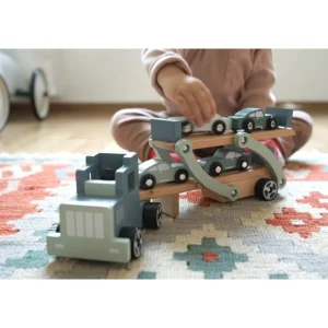 Small Foot Véhicules Et Garages>Camion Porte Voitures en Bois pour Enfant