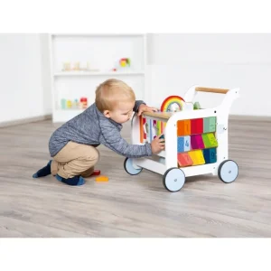 Small Foot Trotteurs Et Chariots De Marche>Chariot de Marche Arc-en-ciel en Bois pour Bébé