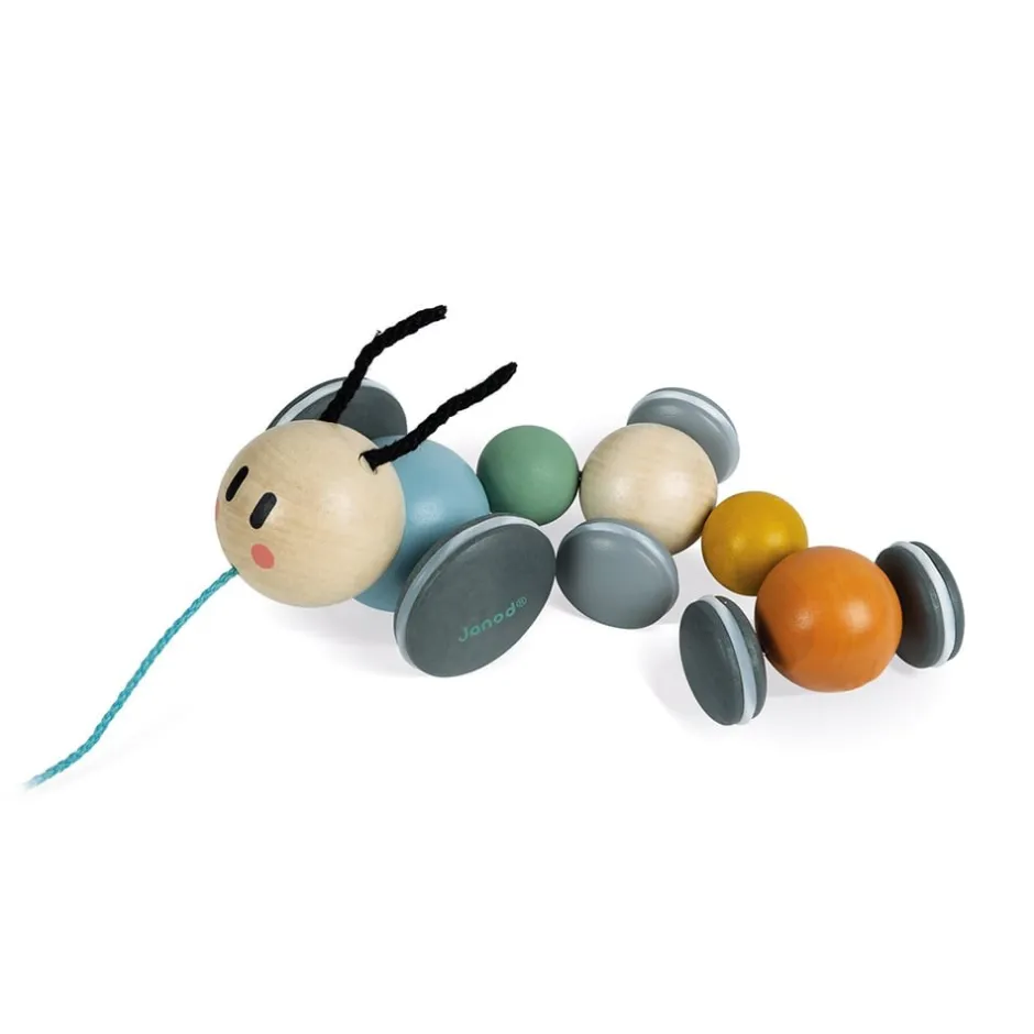 chenille__promener_sweet__10.webp Janod Jouets À Tirer Et À Pousser>Chenille à Promener Sweet Cocoon en Bois pour Bébé