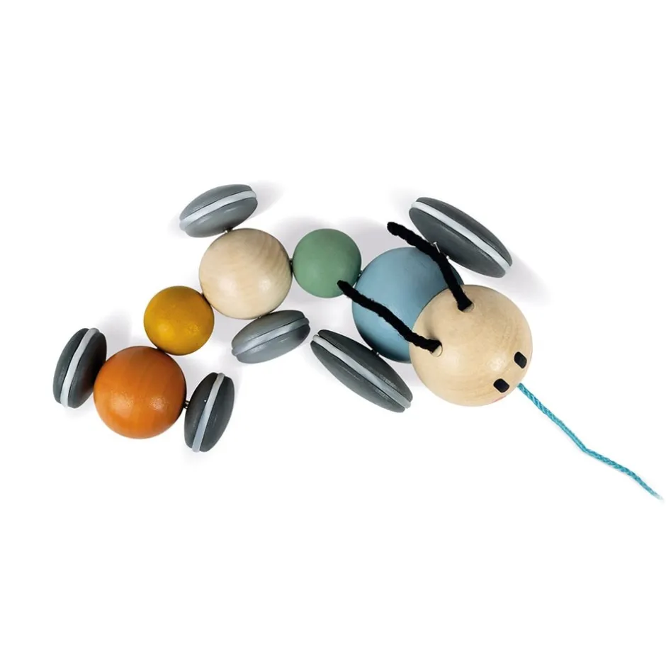 chenille__promener_sweet__2.webp Janod Jouets À Tirer Et À Pousser>Chenille à Promener Sweet Cocoon en Bois pour Bébé
