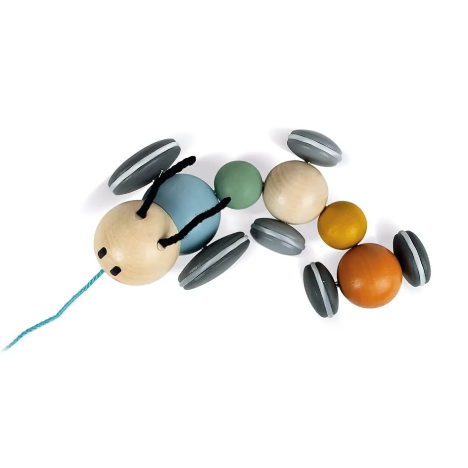 chenille__promener_sweet__3.webp Janod Jouets À Tirer Et À Pousser>Chenille à Promener Sweet Cocoon en Bois pour Bébé