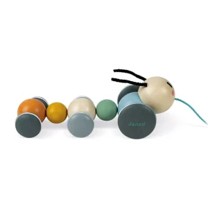 Janod Jouets À Tirer Et À Pousser>Chenille à Promener Sweet Cocoon en Bois pour Bébé