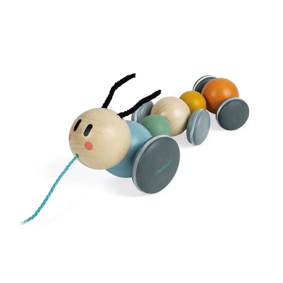 chenille__promener_sweet__8.webp Janod Jouets À Tirer Et À Pousser>Chenille à Promener Sweet Cocoon en Bois pour Bébé