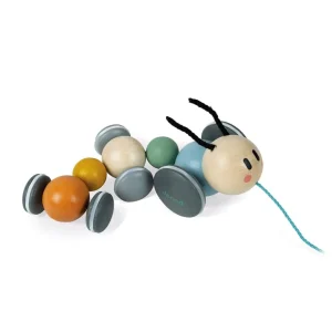 Janod Jouets À Tirer Et À Pousser>Chenille à Promener Sweet Cocoon en Bois pour Bébé
