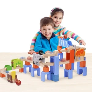 Wonderworld Circuits À Billes En Bois>Circuit à Billes en Bois - Double Course