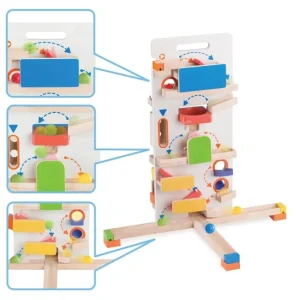 Wonderworld Circuits À Billes En Bois>Circuit à Billes en Bois - Descente Verticale