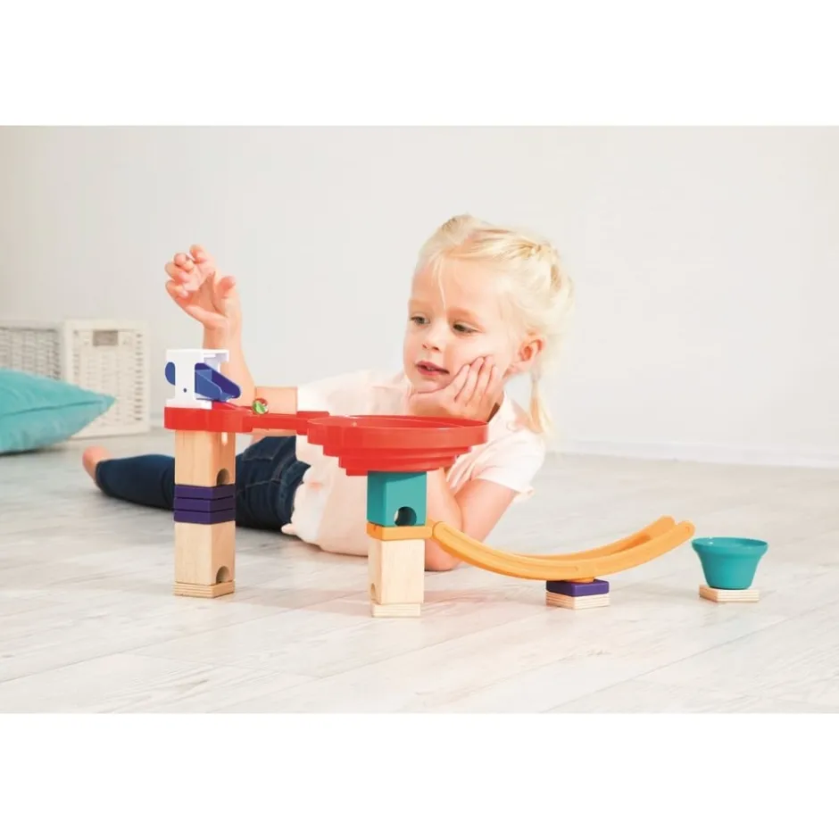 circuit__billes_enfant_en_4.webp Beleduc Circuits À Billes En Bois>Circuit à Billes Enfant en Bois - Quadrilla Géant