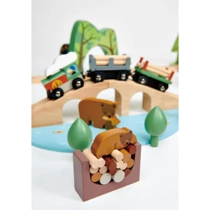 Tender Leaf Circuits De Train>Circuit de Train en Bois pour Enfant - En Forêt