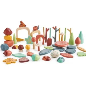 Tender Leaf Jouets À Empiler Et À Encastrer>Coffret à Empiler en Bois Petits Trésors de la Forêt