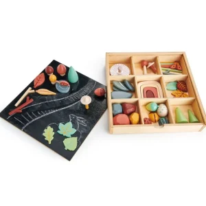 Tender Leaf Jouets À Empiler Et À Encastrer>Coffret à Empiler en Bois Petits Trésors de la Forêt
