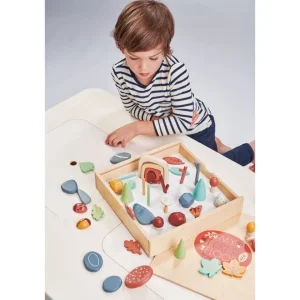 Tender Leaf Jouets À Empiler Et À Encastrer>Coffret à Empiler en Bois Petits Trésors de la Forêt