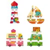 Janod Puzzles Premier Âge>Coffret 4 Puzzles en Bois pour Enfant Vacances 3D