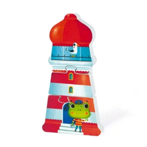 Janod Puzzles Premier Âge>Coffret 4 Puzzles en Bois pour Enfant Vacances 3D