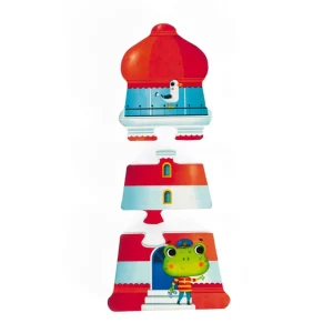 Janod Puzzles Premier Âge>Coffret 4 Puzzles en Bois pour Enfant Vacances 3D