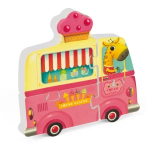 Janod Puzzles Premier Âge>Coffret 4 Puzzles en Bois pour Enfant Vacances 3D