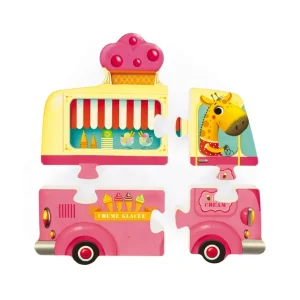 Janod Puzzles Premier Âge>Coffret 4 Puzzles en Bois pour Enfant Vacances 3D