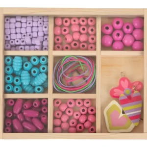 Small Foot Loisirs Créatifs>Coffret de Perles en Bois à Enfiler Douceur Printanière