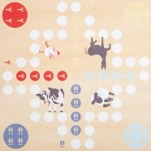 Small Foot Jeux De Plateau>Coffret Multi-Jeux de Société Bois Courses Folles à la Ferme