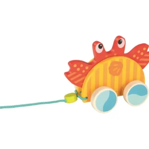 Goki Jouets À Tirer Et À Pousser>Crabe Dansant en Bois à Tirer pour Bébé