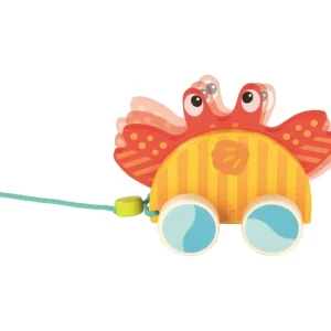 Goki Jouets À Tirer Et À Pousser>Crabe Dansant en Bois à Tirer pour Bébé