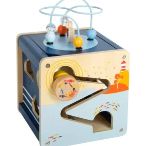 Small Foot Bouliers, Looping Et Tables Multi-activités>Cube de Motricité en Bois pour Bébé - Voyage Marin