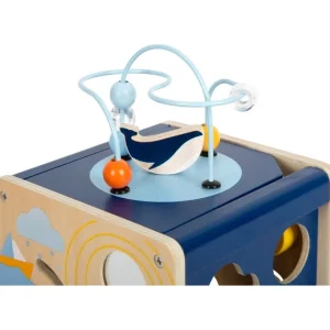 Small Foot Bouliers, Looping Et Tables Multi-activités>Cube de Motricité en Bois pour Bébé - Voyage Marin