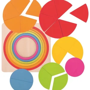 Goki Chiffres Et Calcul>Fractions à la part en bois - Jeu éducatif Enfant