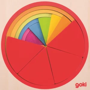 Goki Chiffres Et Calcul>Fractions à la part en bois - Jeu éducatif Enfant