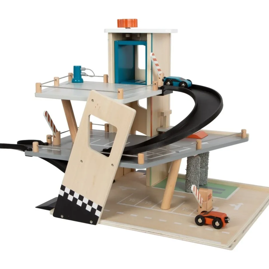 garage__voitures_en_bois__0.webp Small Foot Véhicules Et Garages>Garage à Voitures en Bois pour Enfant