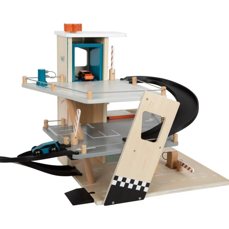 garage__voitures_en_bois__3.webp Small Foot Véhicules Et Garages>Garage à Voitures en Bois pour Enfant