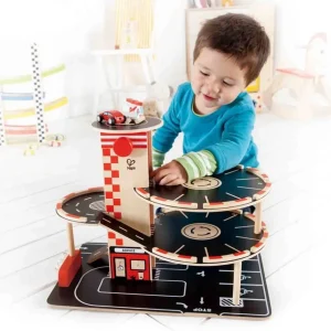 Hape Toys Véhicules Et Garages>Garage Voiture en Bois Enfant - Parking Urbain