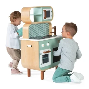 Janod Cuisines, Dinettes Et Marchandes>Grande Cuisine en Bois pour Enfant Cooker Reverso