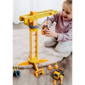 Small Foot Véhicules Et Garages>Grue de Chantier en Bois pour Enfant