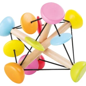 Small Foot Premiers Jeux D'éveil Et Accessoires Bébé>Hochet en bois pour bébé - Molécule - Jeu d'éveil