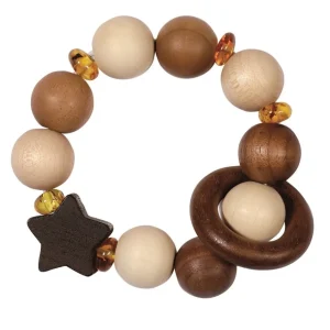 Heimess Premiers Jeux D'éveil Et Accessoires Bébé>Hochet souple (bois, ambre) Protection naturelle Bébé