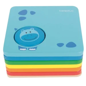 Beleduc Puzzles Premier Âge>Jeu à empiler Animaux rigolos - Puzzle pour bébé